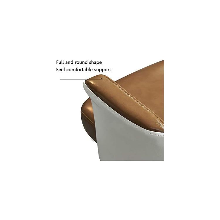 Artificial Leather Executive Office Chair Home Computer Chair Backrest Desk Chair U-Shaped Wrap Backrest/Detachable Lumbar Pillow Car Cushion High Load Capacity Brown