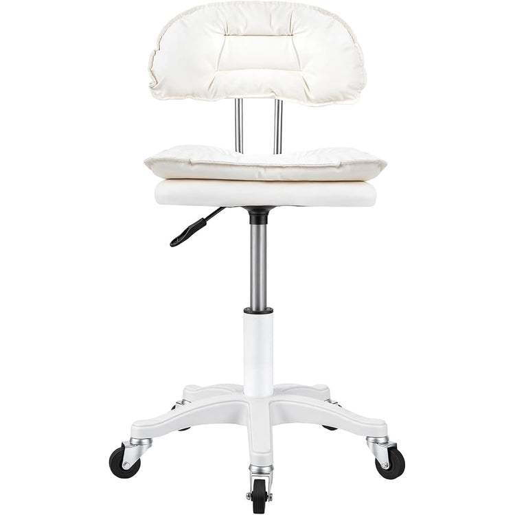 BENBOR Armless Faux Leather Vanity Chair, Adjustable Home Office Desk Chair