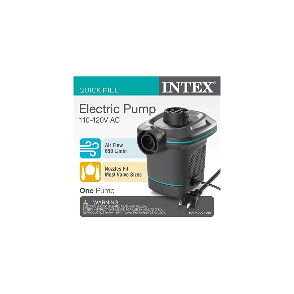 Intex Ultra Lounge Chair w/Ottoman with 120V Quick-Fill Electric Air Pump