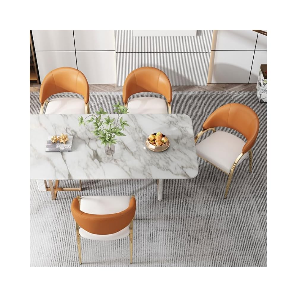 Leather Dinning Chair Home Table Living Room Arm Dining Chairs Kitchen Designer Household