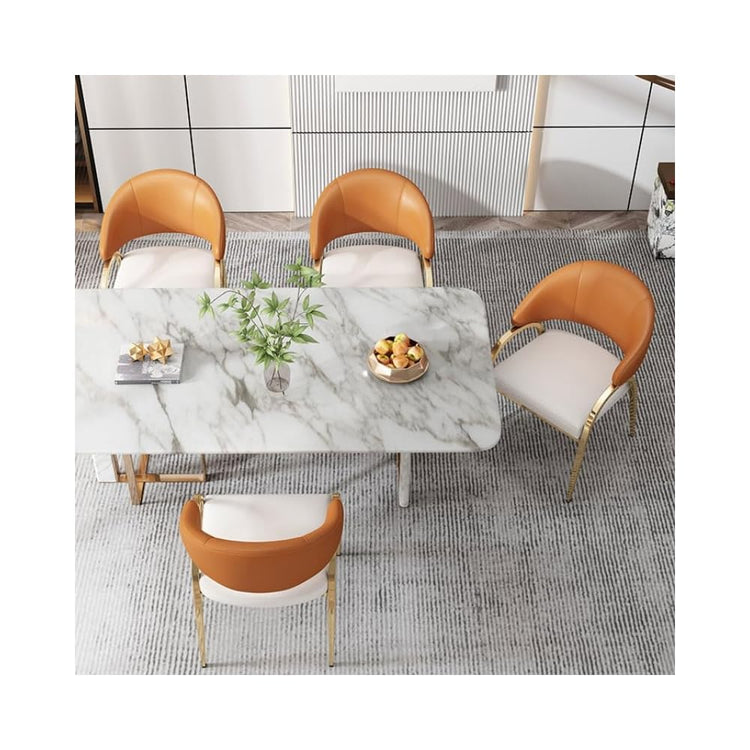Leather Dinning Chair Home Table Living Room Arm Dining Chairs Kitchen Designer Household